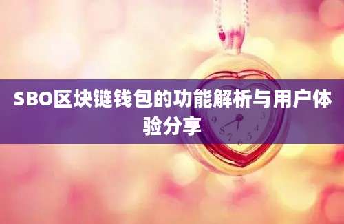 SBO区块链钱包的功能解析与用户体验分享